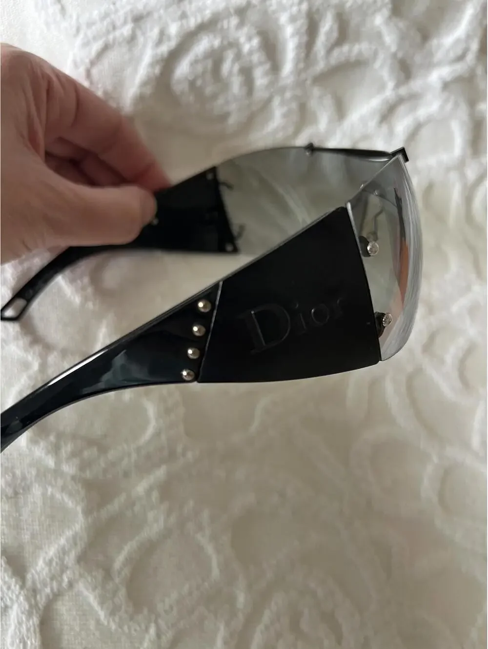 Vintage 90s/Y2K Christian Dior Diorito 2 Sunglasses w/ Studded Sides, PECVK - Picture 7 of 9